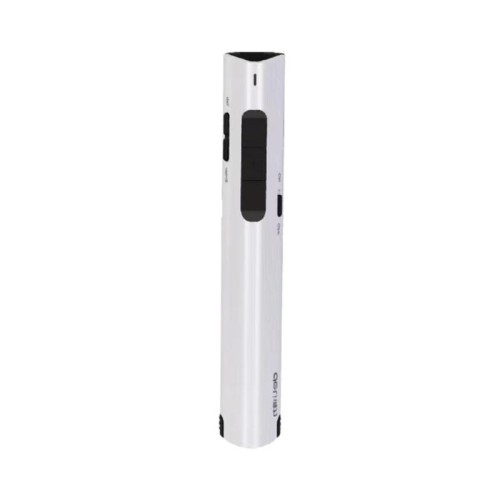 Deli 2.4G Flip Pen Penna telecomando per presentazioni aziendali, modello: TM2801 bianco (luce rossa)