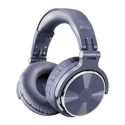 OneOdio Pro-10 Head-montato riduzione del rumore metallico cuffie con microfono, Colore: Grigio Blu