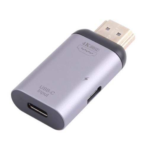2 in 1 4K 60Hz HDMI maschio a USB-C / Type-C Carica + USB-C / Type-C Adattatore femminile