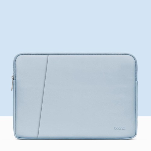 Baona BN-Q004 Borsa per laptop in pelle PU, colore: blu cielo a doppio strato, dimensioni: 13/13,3/14 pollici