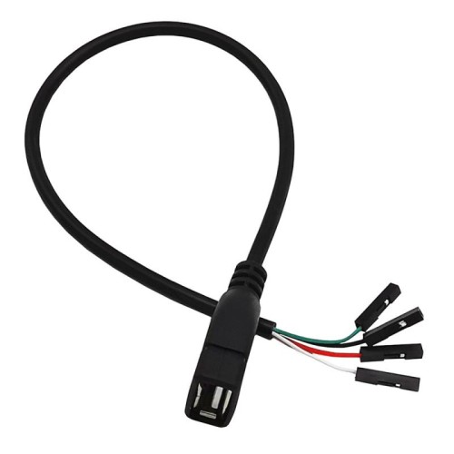 USB femmina JUNSUNMAY USB 2.0 A a femmina 4 pin Dupont scheda madre adattatore prolunga cavo, lunghezza: 0,3 m