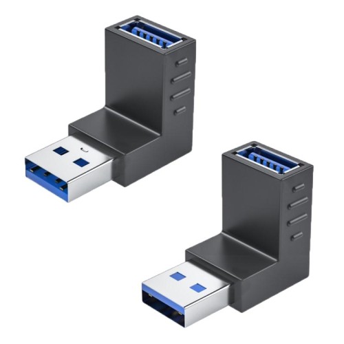 ENKAY Adattatore USB 3.0 Angolo di 90 gradi Connettore prolunga accoppiatore combinato maschio-femmina, Angolo: verticale su + giù