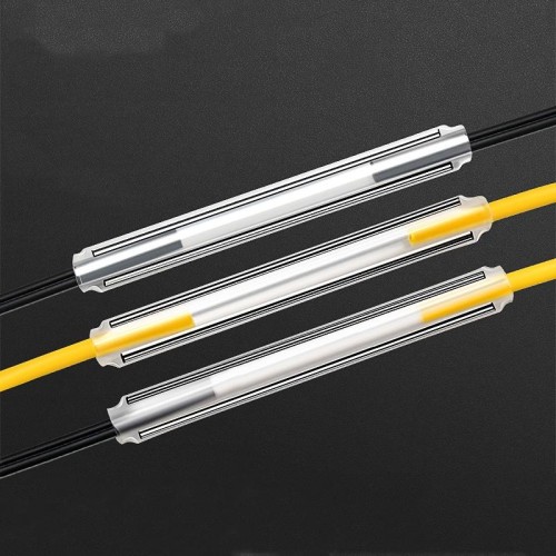 50 pz/pacco 60mm Doppio Pin Filo di Pelle Fibra Ottica Tubo Termoretraibile Tubo Ottico Hot Melt