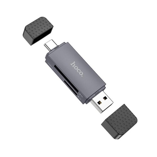 hoco HB45 Lettore di schede 2 in 1 USB / Type-C 2.0 a SD+TF2.0 (appannamento)