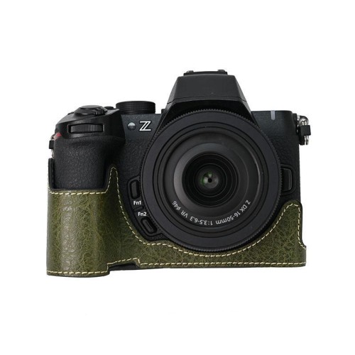 Custodia per fotocamera in similpelle con texture Litchi per Nikon Z50II (rosa)