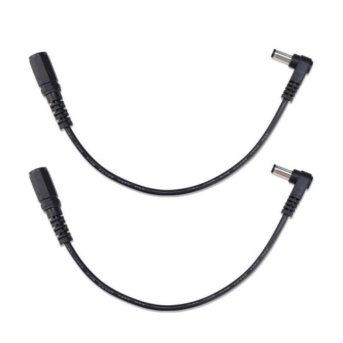 Cavo di prolunga adattatore dritto-piegato da maschio a femmina da 0,2 m, 2 pezzi, DC 5,5 x 2,1 mm