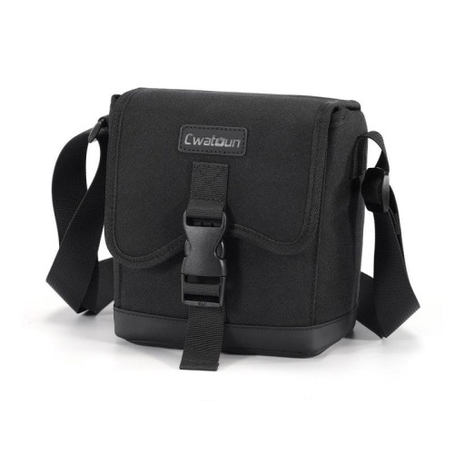 Cwatcun D186 Borsa a tracolla per fotocamera, piccola, antigraffio e leggera, borsa a tracolla portatile per riporre la fotocamera (nera)