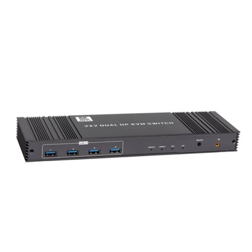 K10-2 per 2 computer/monitor USB 3.0 doppia uscita DP 8K 60Hz 2x2 versione 2.1 KVM Switcher, spina: spina UE