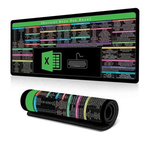 Tappetino per mouse da scrivania con scorciatoia da tastiera, antiscivolo, per ufficio, con comandi per computer, 400x800x2 mm (n. 14)