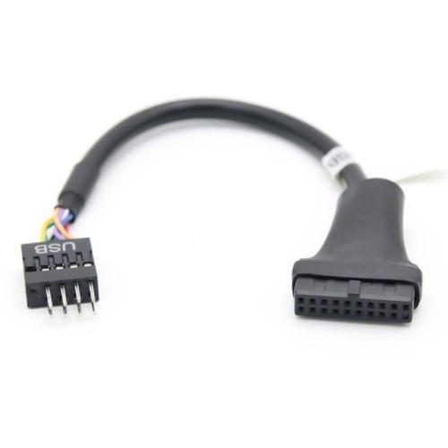 Cavo adattatore USB3.0 per scheda madre del computer, 2 pezzi (maschio a 9 pin e femmina a 20 pin)