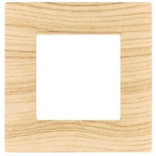 Placca 2 posti quadrata abete compatibile Vimar Plana