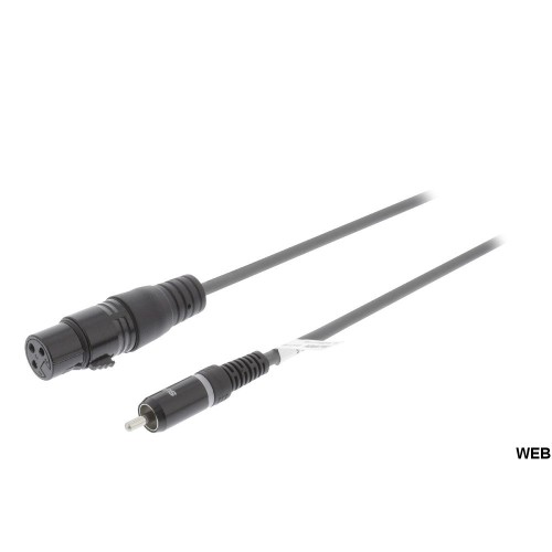 Monocavo XLR 3pin femmina-RCA Maschio 3m Sweex