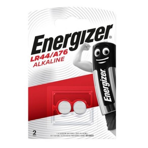 Batteria alcalina a bottone LR44 175mAh 1.5V blister da 2 Energizer