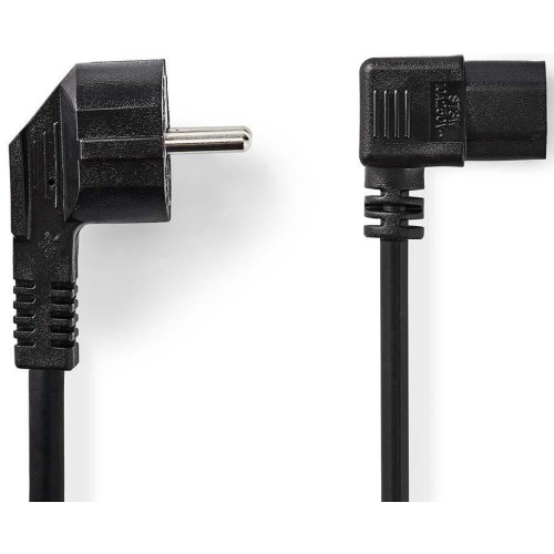 Cavo di alimentazione Spina Schuko Standard Tedesco IEC-320-C13 angolato 2m