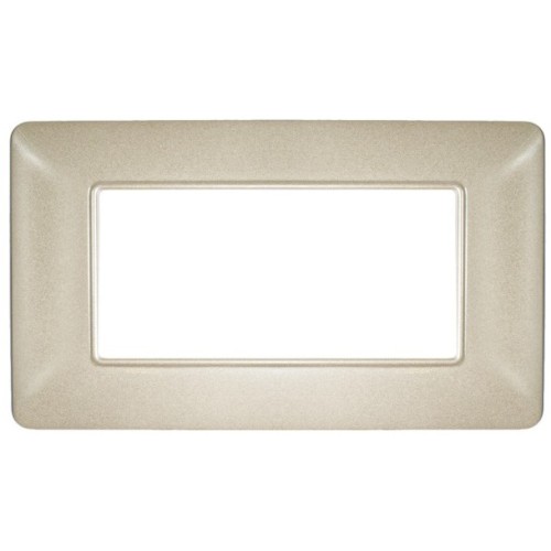 Placca in tecnopolimero 4P color sabbia compatibile Matix