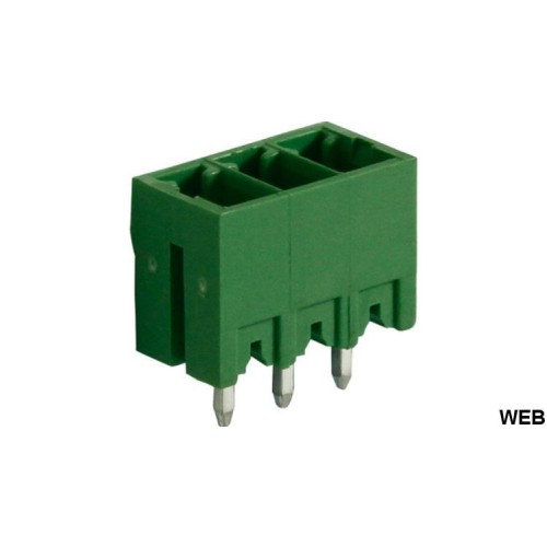 Connettore maschio, 3 Poli, 3.81mm Passo, 8A, 1.31mm², Dritto