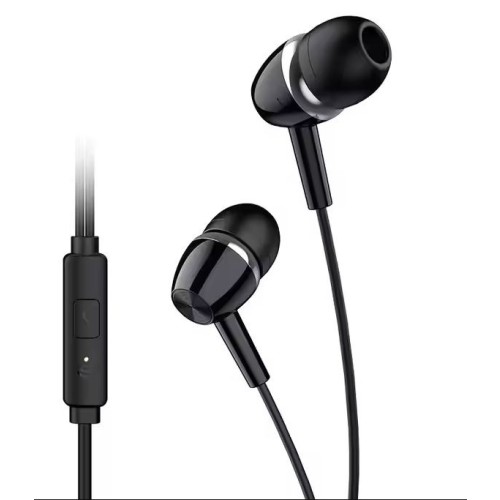 Cuffie auricolari con microfono 1.2m jack audio 3.5mm nere KSC-659