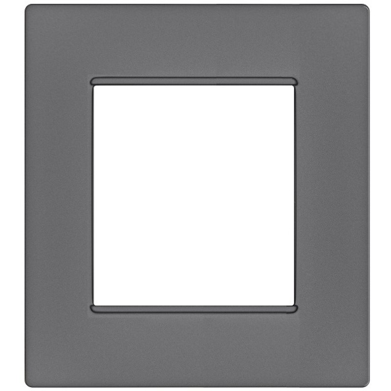Placca 2 posti grigio Soft Touch compatibile Vimar Plana