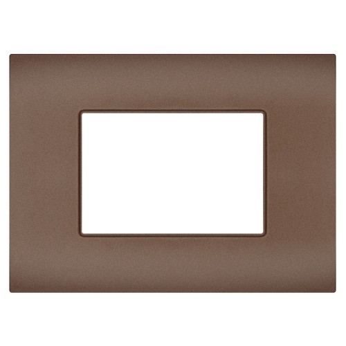 Placca 3 posti bronzo compatibile Vimar Arké