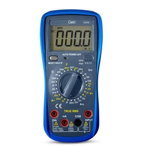 Multimetro digitale con puntali e sonde di temperatura