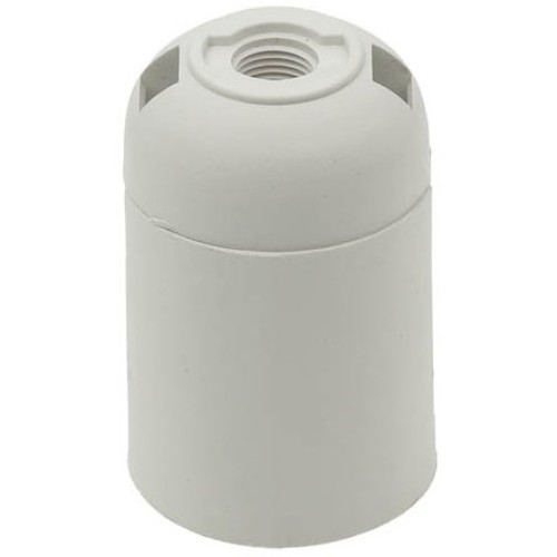 Portalampade E27 in plastica bianca