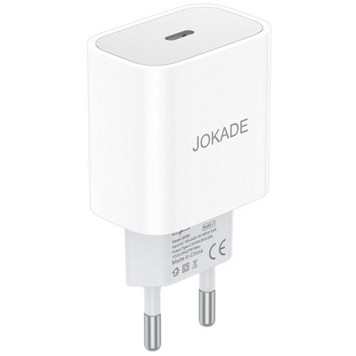 Caricabatterie USB tipo C ricarica rapida 3A 27W bianco JB068