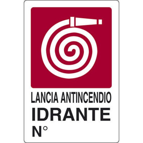 Cartello segnaletico per idrante 20x30cm