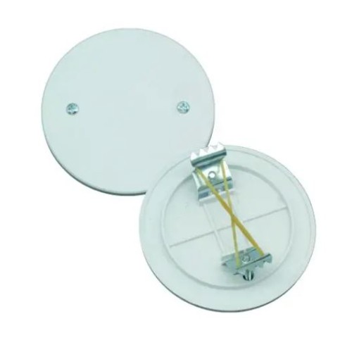 Coperchio con graffe per cassetta da incasso tonda Ø 65 mm