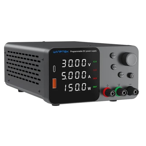 Alimentatore da banco 30V 5A 150W con regolatore di tensione CC USB/TYPE-C 18W