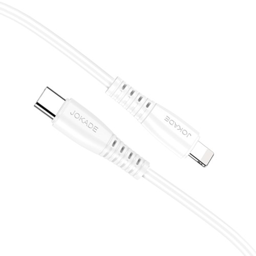 Cavo per ricarica e sincronizzazione USB type C -Lightning 1m bianco PD27W 5A JA043
