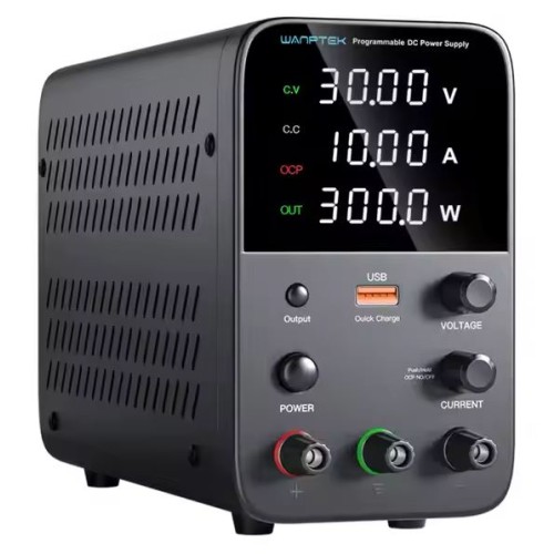 Alimentatore da banco 30V 10A 300W con regolatore di tensione CC USB 18W