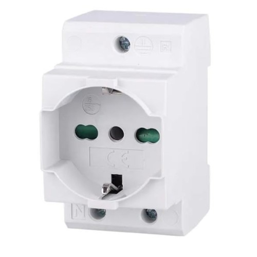 Presa Schuko per quadro elettrico 16A 250V Bipasso + Terra