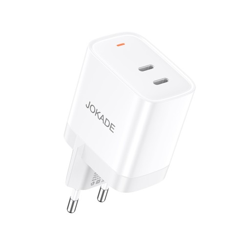 Caricabatterie 2 porte Type-C ricarica rapida bianco JB083