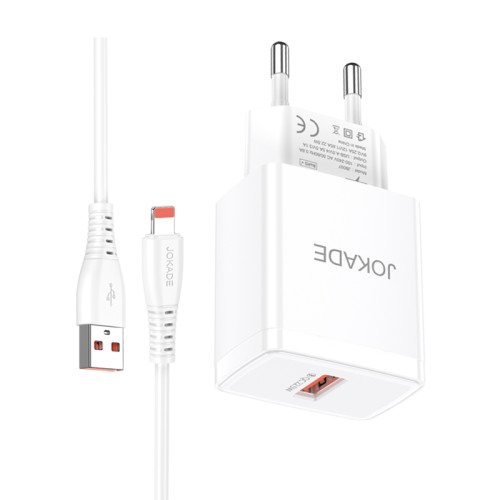 Caricabatterie e sincronizzazione lightning USB 22.5W bianco JB098