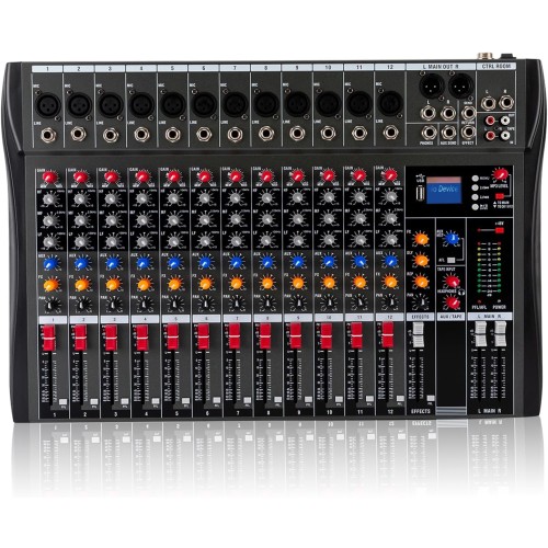 Mixer professionale 12 canali effetti DSP con Bluetooth/USB
