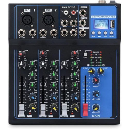 Mixer professionale 4 canali con Bluetooth/USB