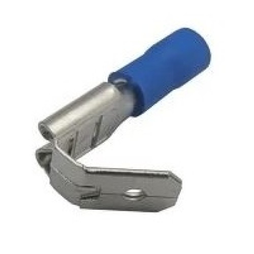 Connettore Faston doppio 6,3 mm blu per cavi 1,5-2,5 mm² confezione da 100