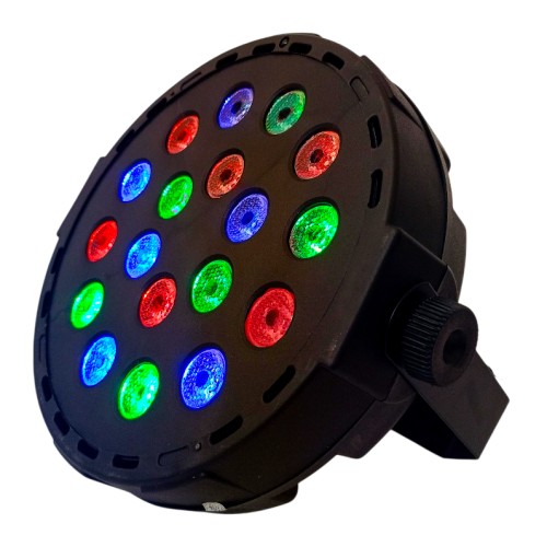 Mini Faro strobo RGB 18 LED 36W