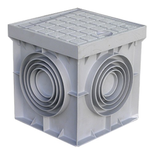 Pozzetto monolitico con coperchio PP 400x400mm