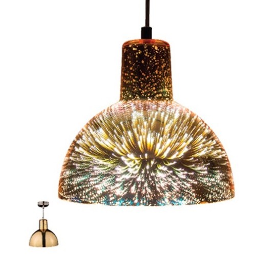 Lampadario in vetro champagne 1xE27