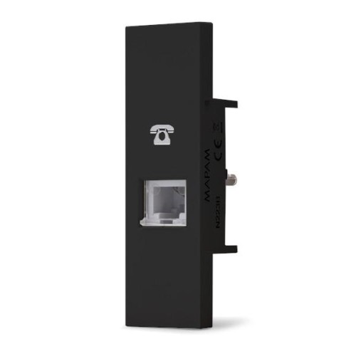 Presa telefono RJ11 nera linea ZEN