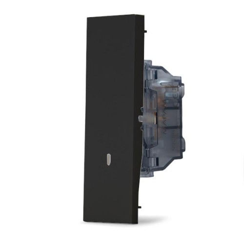 Pulsante unipolare nero linea ZEN