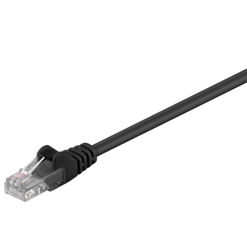Cavo di rete CAT 5e RJ45 U/UTP 50cm nero