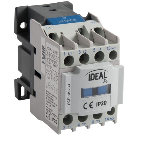 Contattore di potenza  18A AC-3 bobina 230V AC
