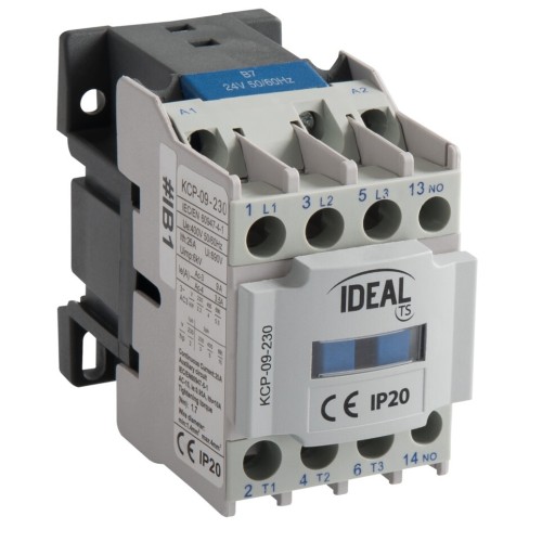 Contattore di potenza 9A AC-3 bobina 230V AC