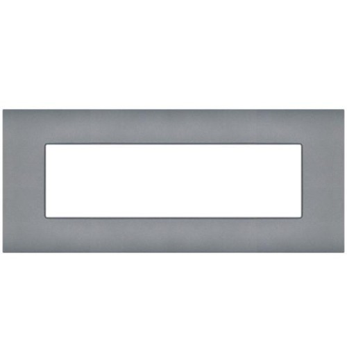 Placca 7 posti grigio compatibile Vimar Arkè