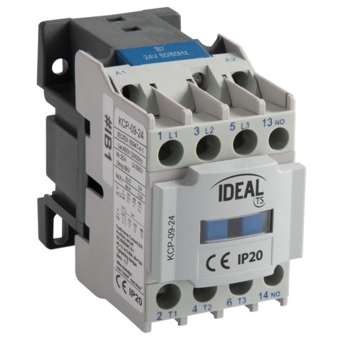 Contattore di Potenza KCP 24V AC 9A 3P + 1NO