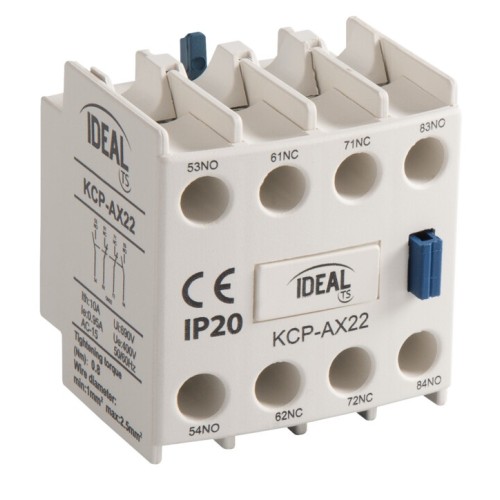 Blocco di contatti ausiliari per contattori di potenza KCP-AX – 2NO + 2NC