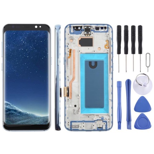 Schermo TFT LCD per Samsung Galaxy S8 SM-G950F 5,7" con digitalizzatore e cornice – Blu