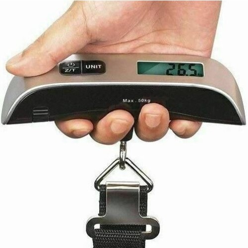 Bilancia digitale portatile per valigie con display LCD 50kg